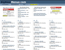 Tablet Screenshot of bigbearmenus.com
